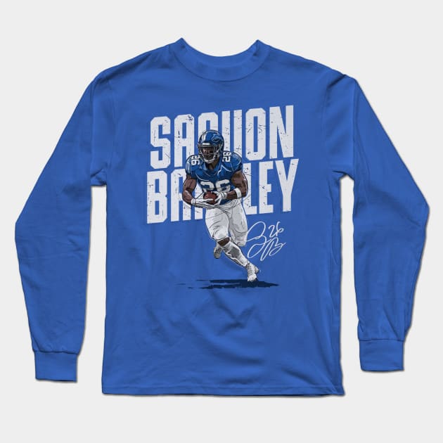 Saquon Barkley New York G Chisel Long Sleeve T-Shirt by Buya_Hamkac